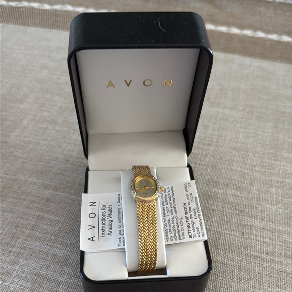 Avon Gold Mesh Band Watch